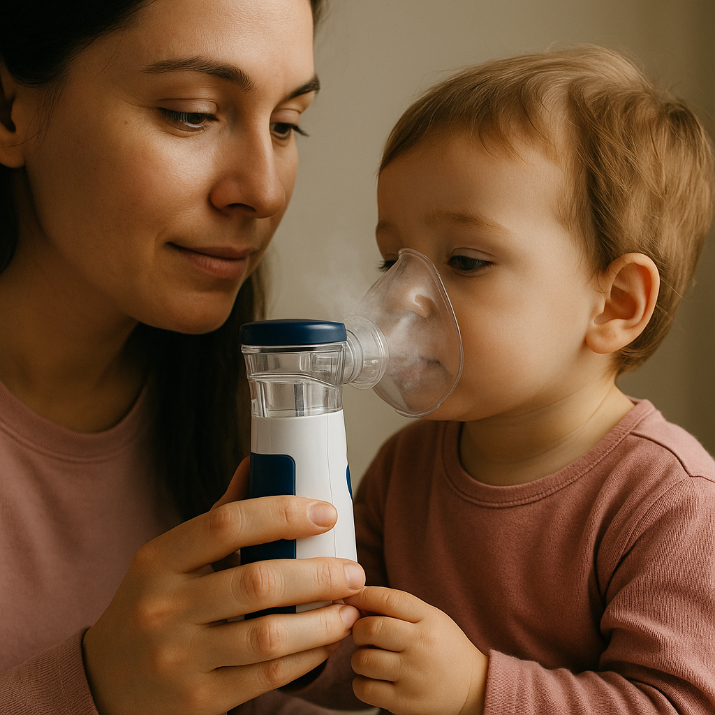 Mesh Nebulizer Machine (Portable & Rechargeable) – Cold & Cough Relief for Kids, Asthma Care for Adults & Elderly | Steam Inhaler